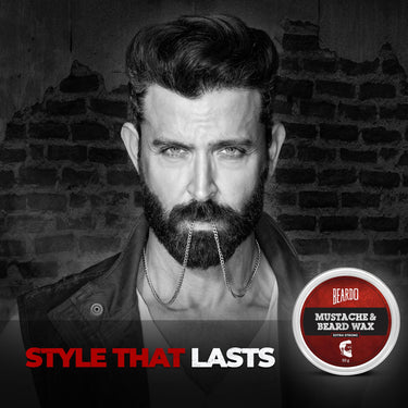 Beardo Beard and Mustache Wax, 50 gm | Beard Wax for Beard & Mustache Styling | Long Lasting Extra Strong Hold Wax for Men | Beard Hair Wax for Smooth, Shiny & Healthy Beard